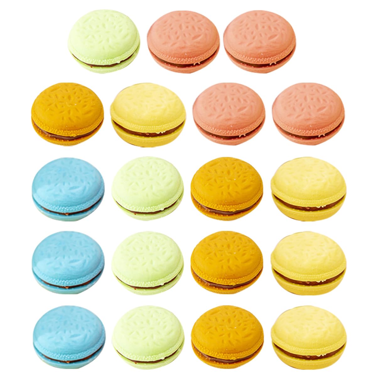 5 Set Gomma Macaron Graziose Gomme Per Macaron Gomme Da Cancellare Cancellatori Di Premi Cancellino Evidenziatori Gomma Di Sabbia Retrattile Da Cancellare 4 Scatole*5