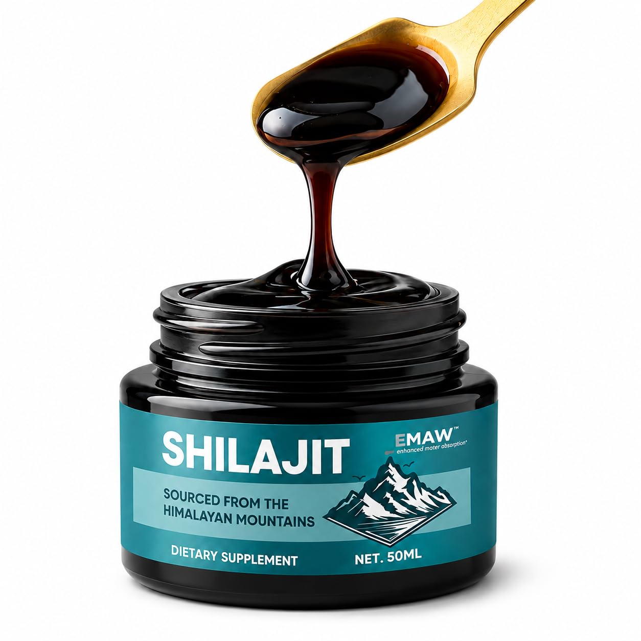 Shilajit, Shilajit Puro Originale, Ingredienti Naturali, 50g | Resina di Shilajit di Alta Qualità con Acido Fulvico e Minerali Traccia