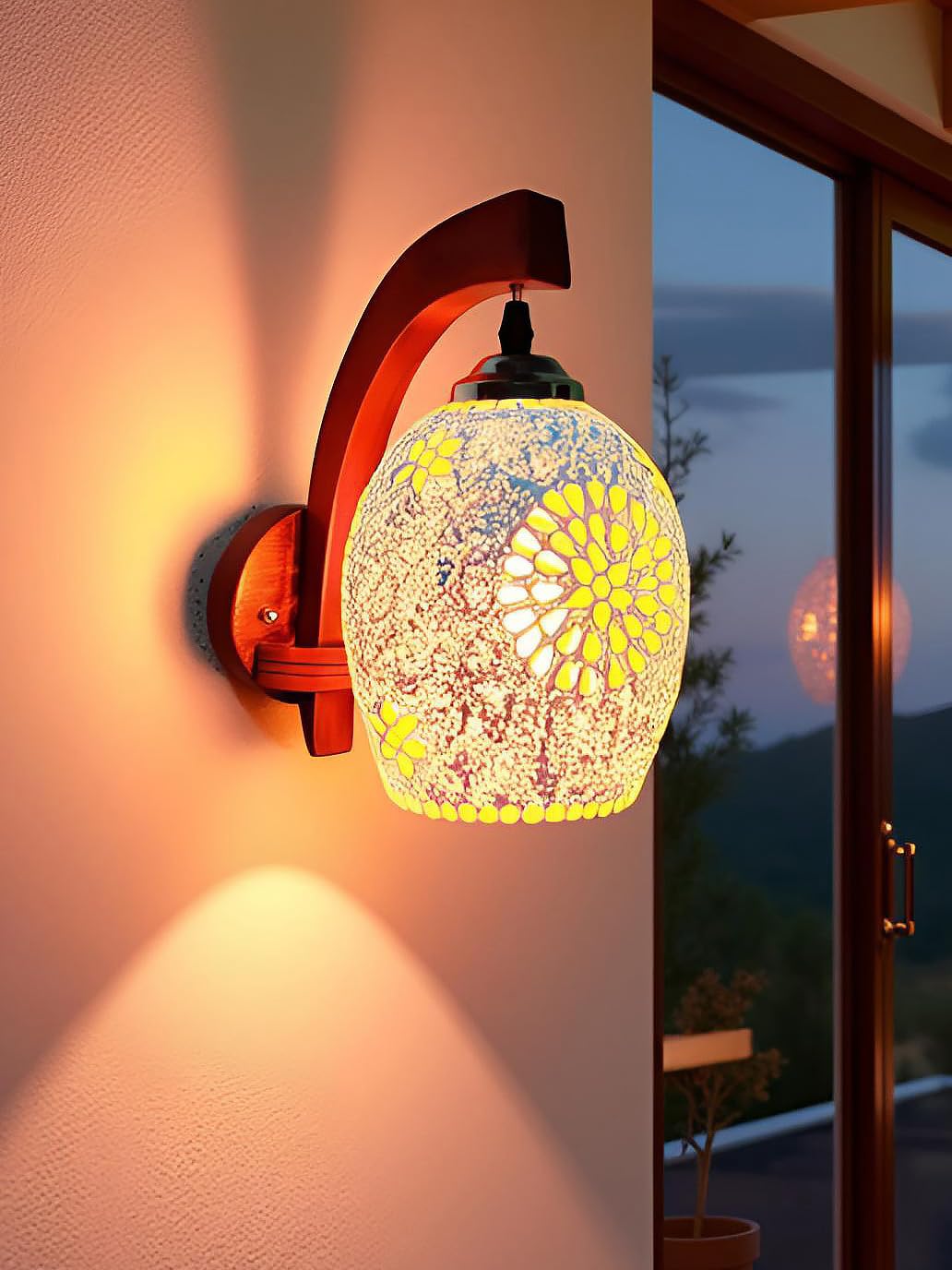 Lyse Decor Wooden Decorative Surface Mounted Classic Wall Lamp Wall Light Light Sconce for Home Decoration (WL 1)