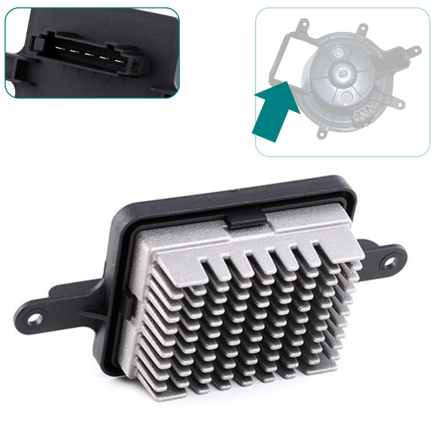 Resistenza di riscaldamento ventilazione aria condizionata abitacolo compatibile per Peugeot 3008 I 5008 I DS5 OEM: 6441CQ MTO/5-12 P7708004