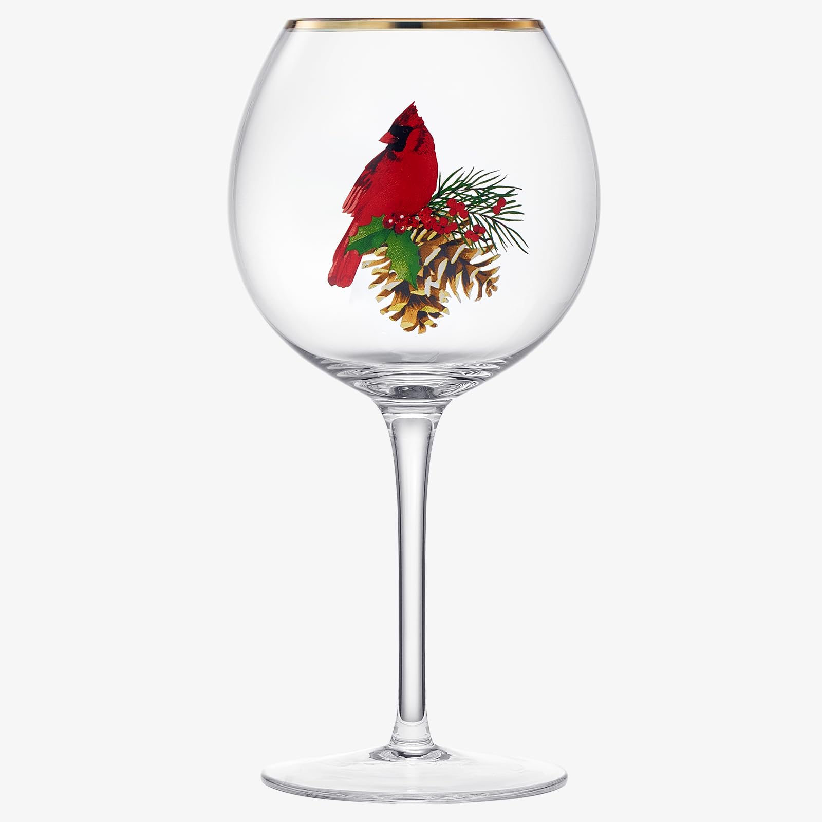 Cardinal Jeweled Stemless Wine Glass main image 1