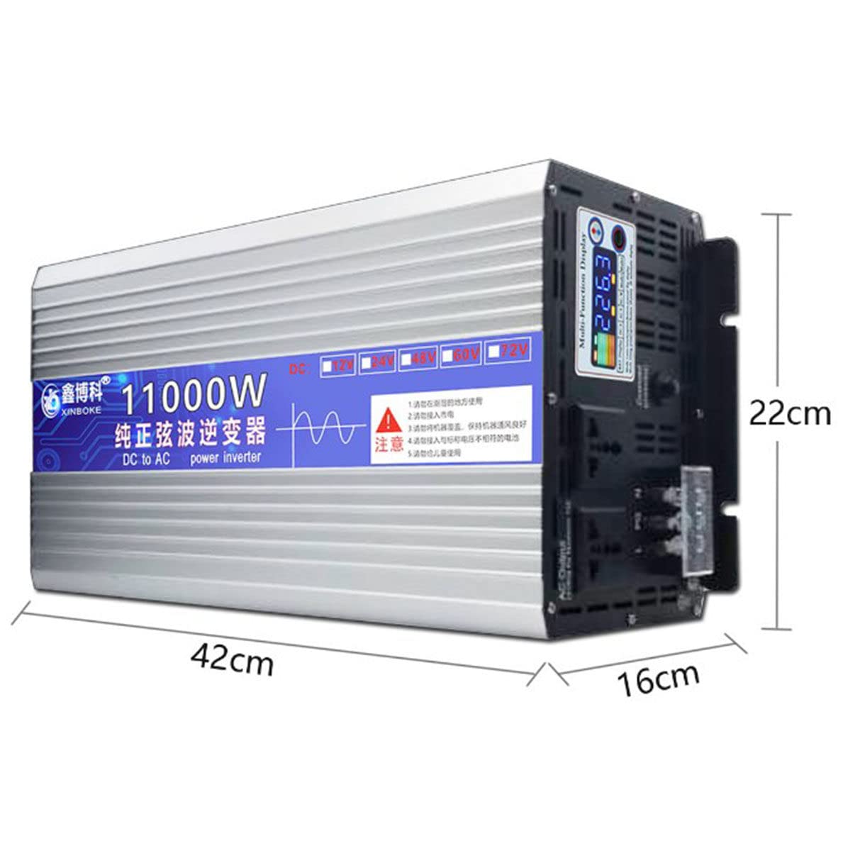 11000W czysta fala sinusoidalna falownik DC 24V/48V/60V do AC 220V przetwornica napięcia wysokowydajne przetwornice prądu stałego do lodówki, pralki, urządzenia do gotowania ryżu,48V