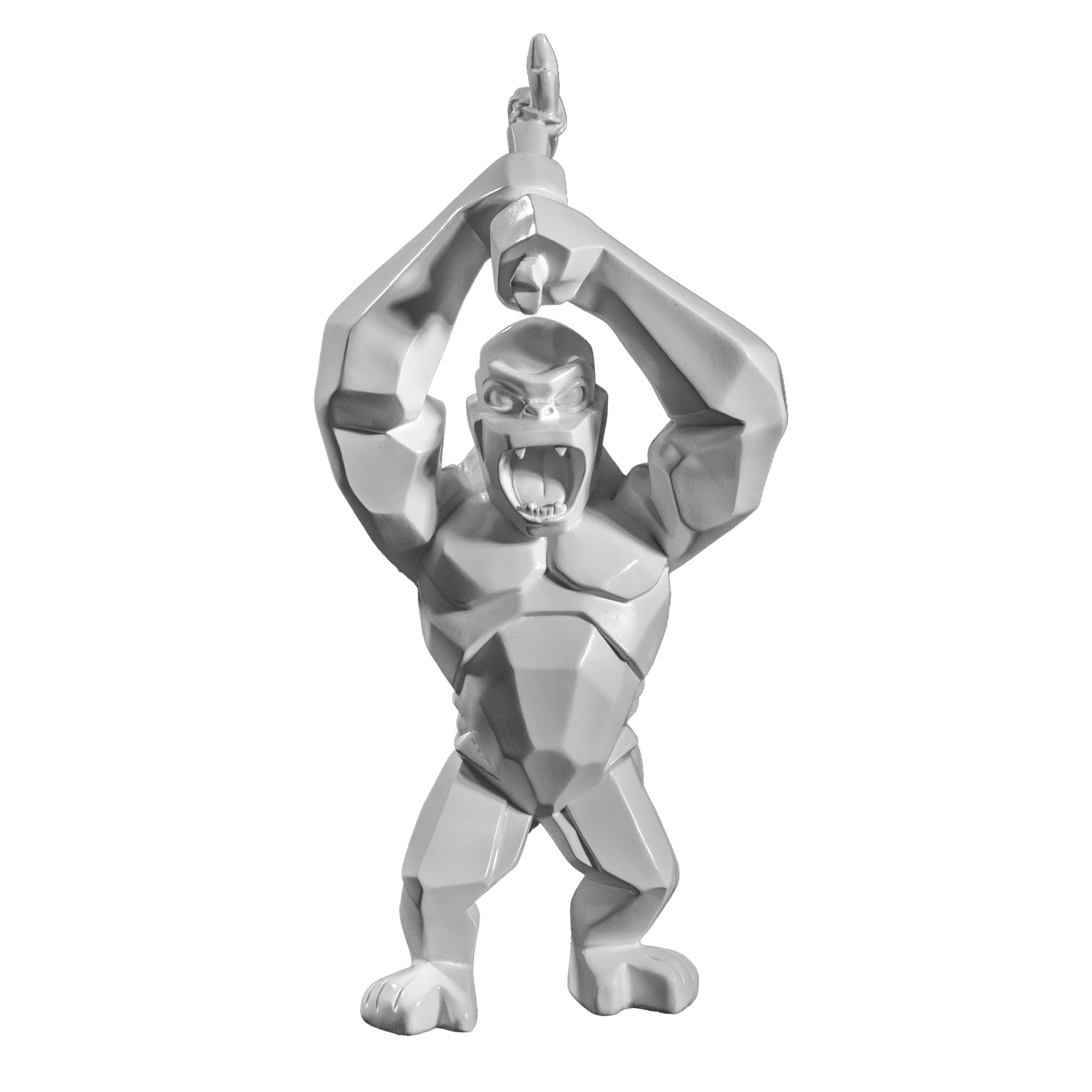 lithook, Figura Decorativa Moderna Gorila de Resina, Escultura Elegante para Decoración de Hogar e Interiores Minimalista