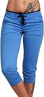 Vista 126 de Pantalones capri para mujer, estilo casual, de verano, elásticos, de cintura alta, pantalones de yoga, ajuste atlético, pantalones deportivos