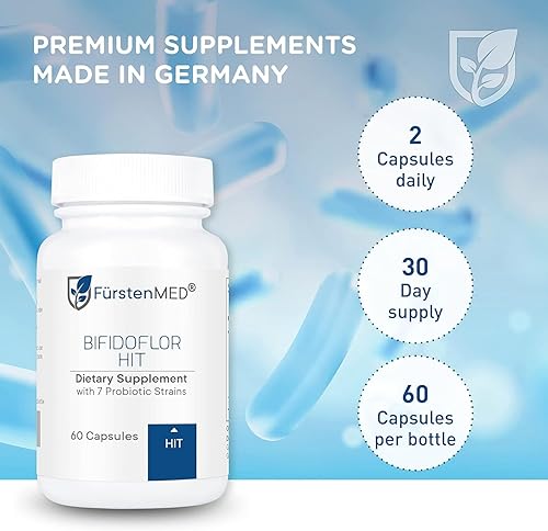 Miniatura 5 de FürstenMED Bifidoflor HIT - Suplemento probiótico - Lactobacillus Salivarius, Gasseri, Rhamnosus y 4 bifidobacterias probióticas - Apoyo normal