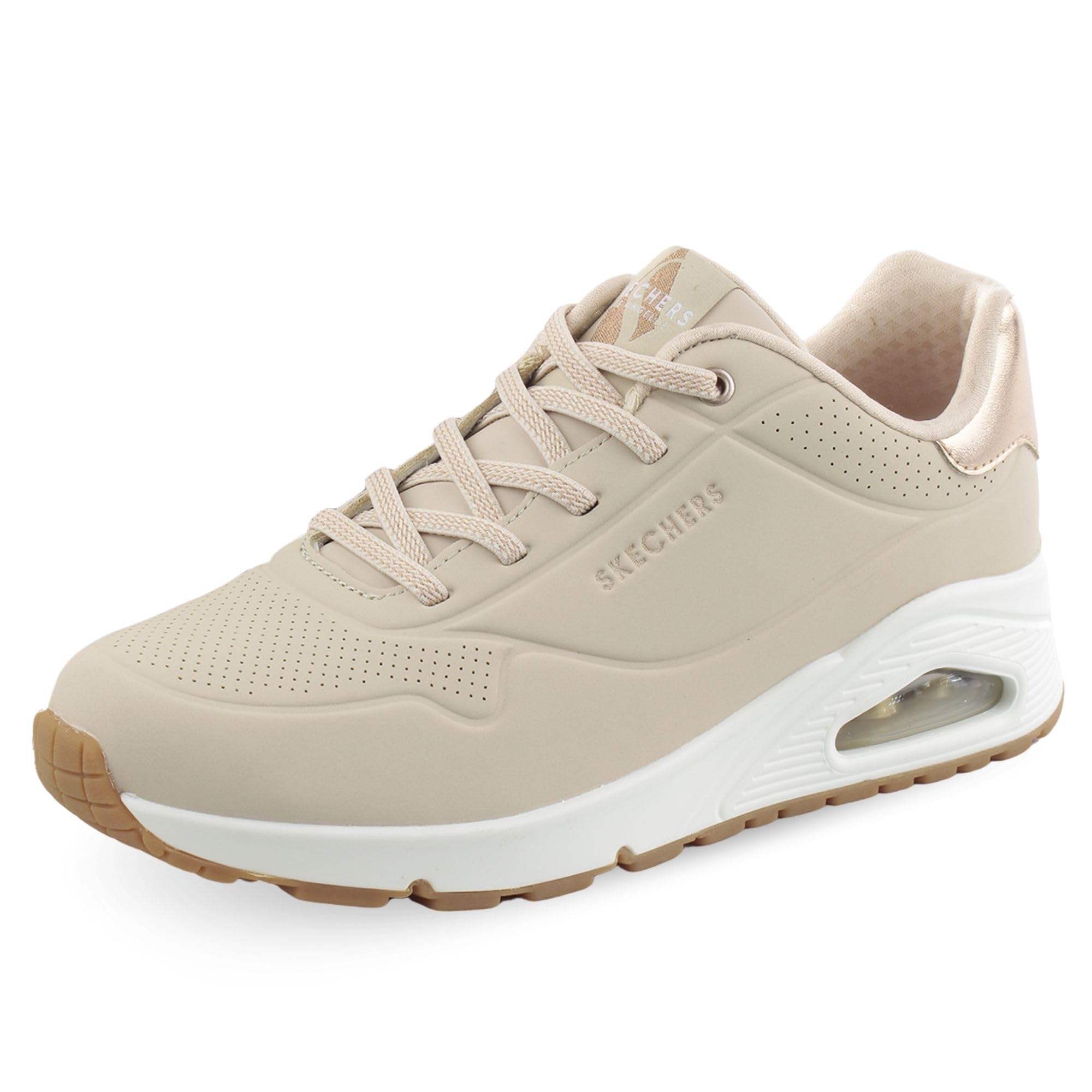 Skechers Uno - Shimmer Away, Sneaker Donna, Natural, 36 EU