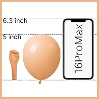 Vista 673 de PartyWoo Nude Balloons 100pcs 12 Inch Apricot Boho Fall Neutral Latex Helium Balloons for Graduation Wedding Anniversary Birthday Boy Baby Shower
