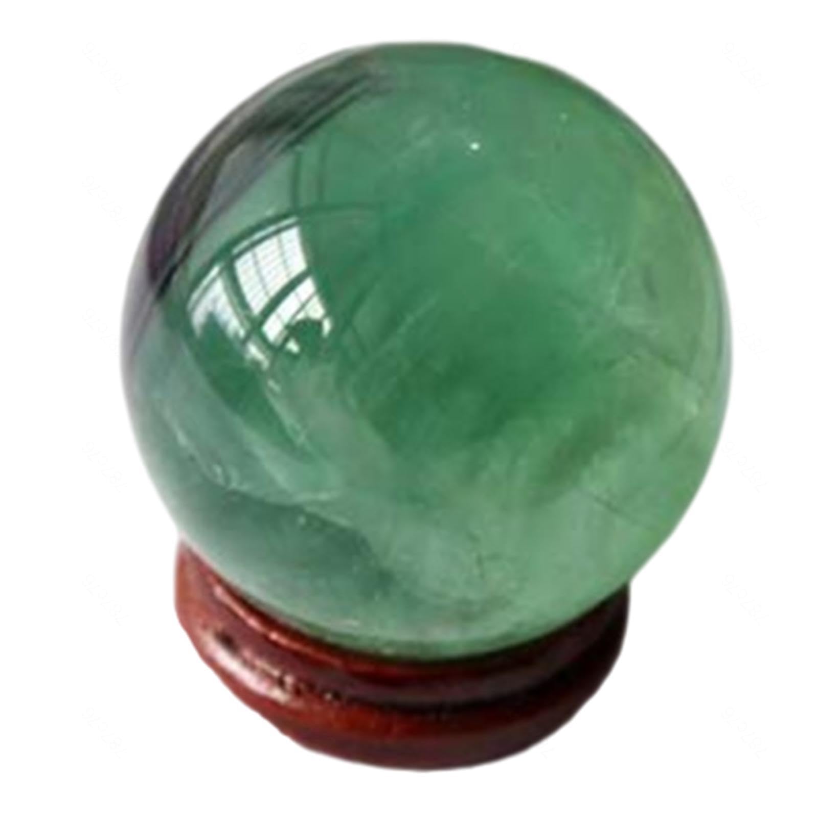 NIBHZ Pietra Preziosa con Sfera di Cristallo con Sfera di Fluorite Verde Naturale per L'arredamento Boho di Casa, Appartamento e Ufficio,40~50mm
