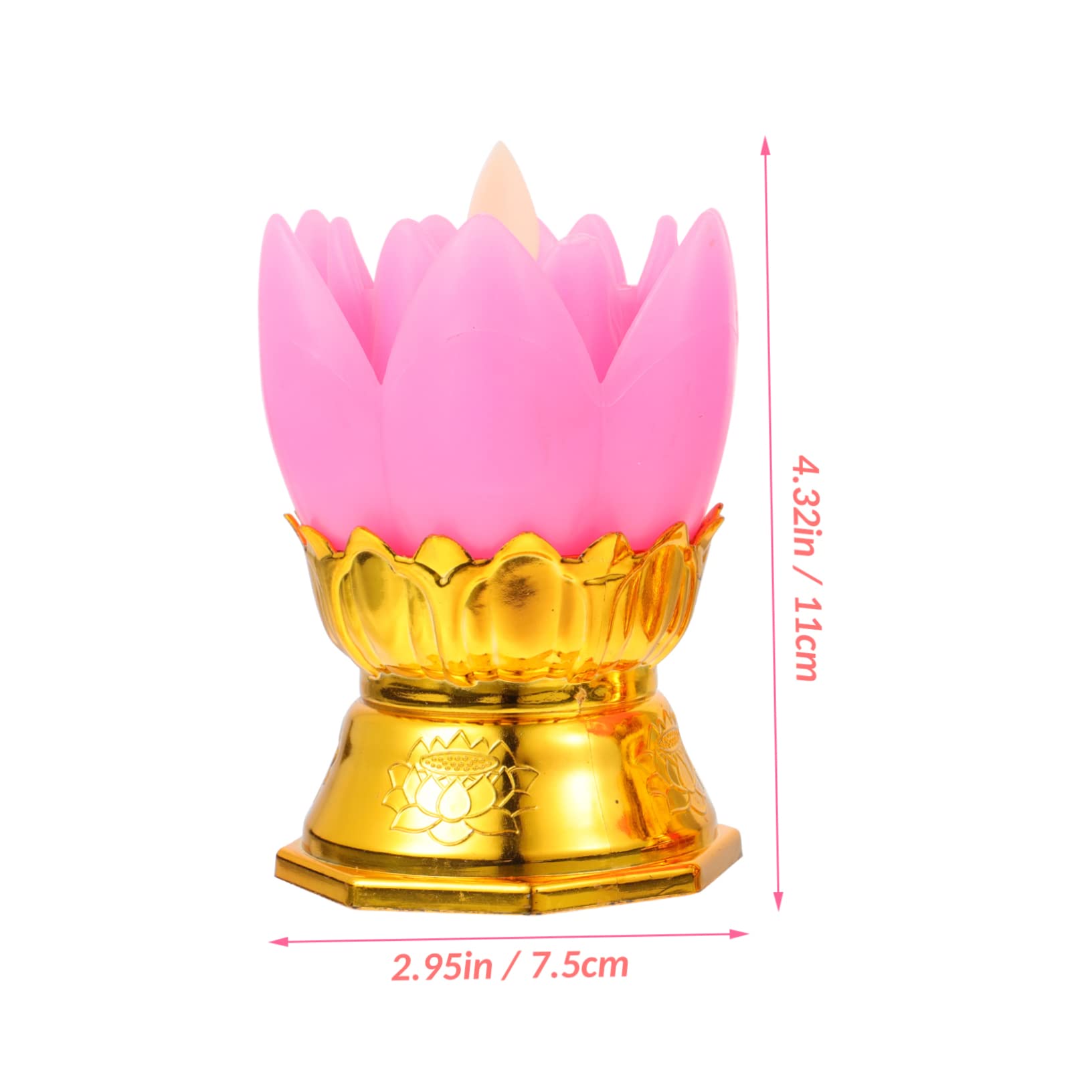 GLEAVI 2Pcs LED Lotus Lamp Creative Decorative Light Home Decoration with Unique Lotus Flower Design for Altar and Spiritual Spaces
