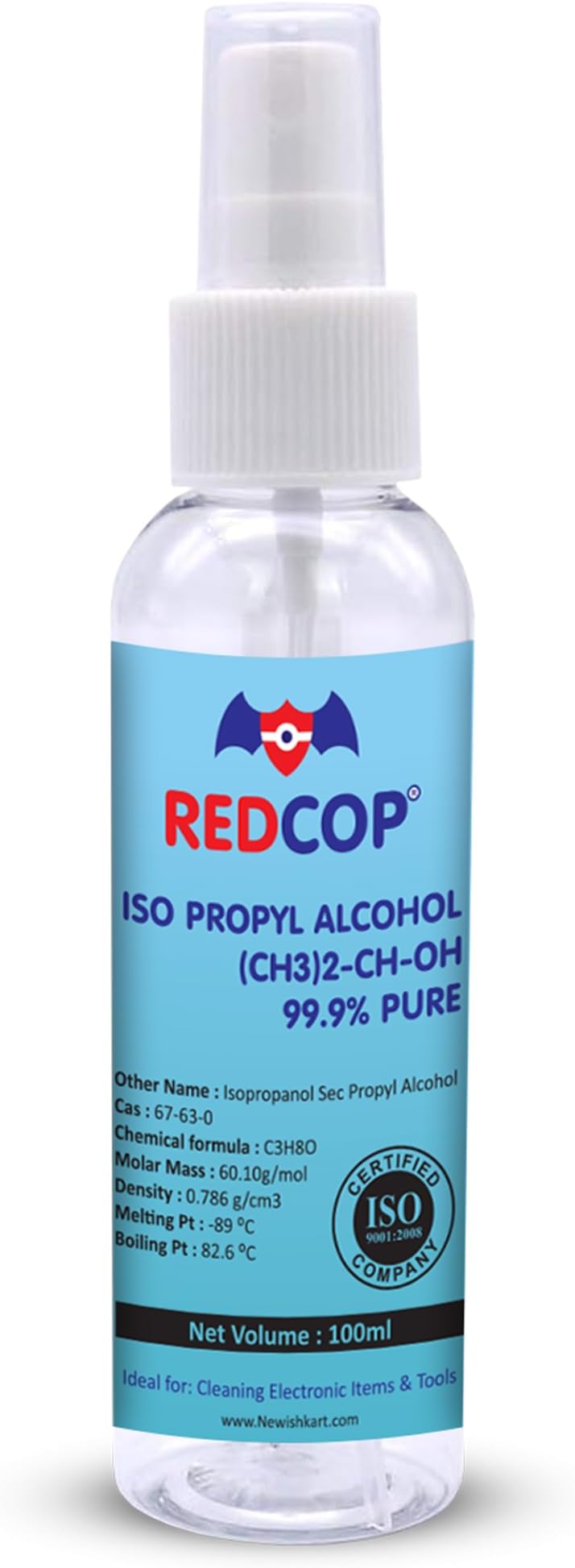 REDCOP IPA Isopropyl alcohol 99.9 Spray (CH3)2CHOH CAS 67630 Premium Grade Pure