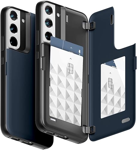 Miniatura 7 de GOOSPERY Parachoques magnético para puerta compatible con Galaxy S23, tarjetero tipo cartera, cierre automático, protección de doble capa resistente