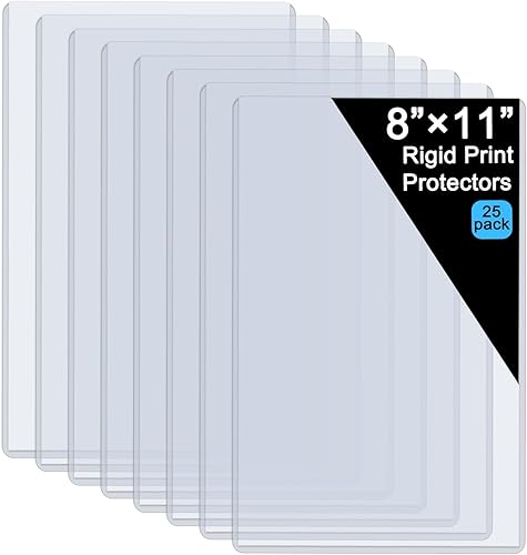 Vista 11 de Protectores de hojas de plástico duro de 8.5" x 11", protectores rígidos transparentes impermeables, fundas de plástico para papel y fotos