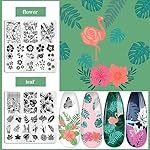 Biutee Nail Stamping Plates Set 15PCS Nail Art Stamper Scraper Nail Stamp Plates Kit with Storage Bag Gift Box Nail Stamp Template Kit Lace Flower Butterfly Star Holiday Valentine Design - Image 4