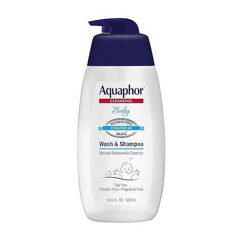 Aquaphor Lavado y champú limpiador para bebés, bomba de 16 onzas (16.9 fl oz) (paquete de 6)