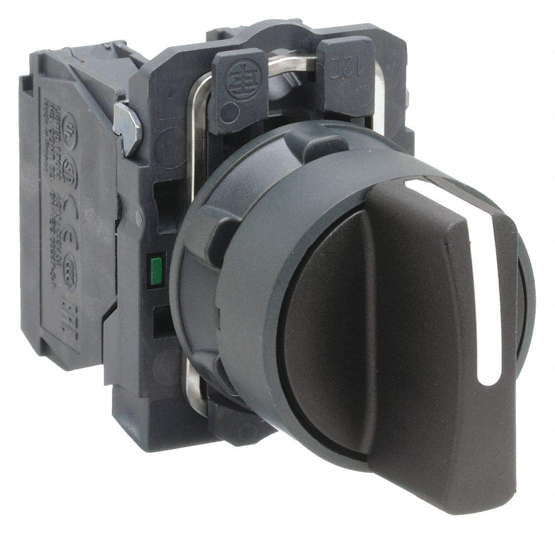 Schneider Electric Non-Illuminated Selector Switch, Size: 22mm, Position: 3, Action: Maintained/Maintained/Maintain