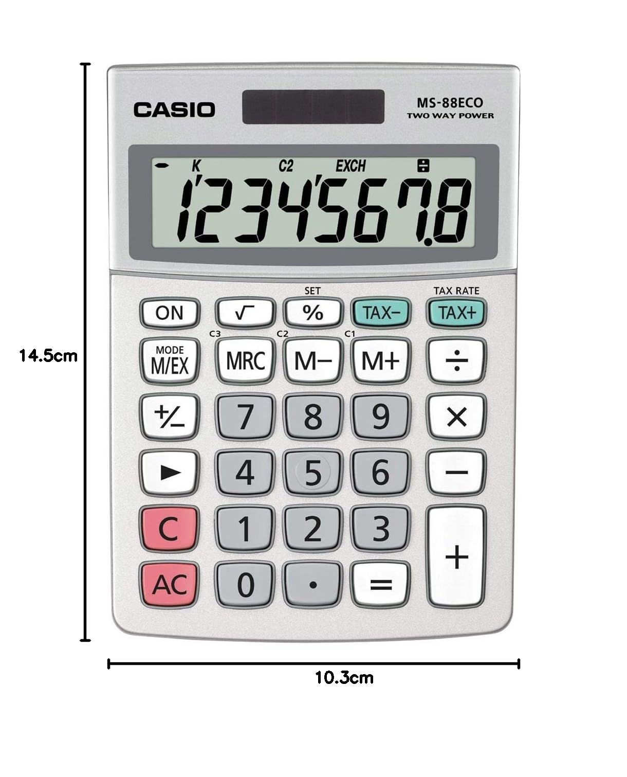 Casio MS-88ECO - Calculadora financiera, gris