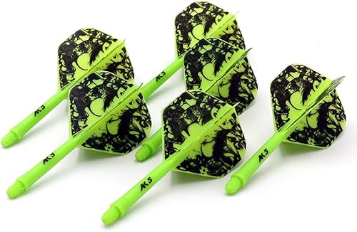 Miniatura 16 de CUESOUL 6 piezas de eje de dardos integrado ROST y vuelos Longitud de la caña: 1.102 in