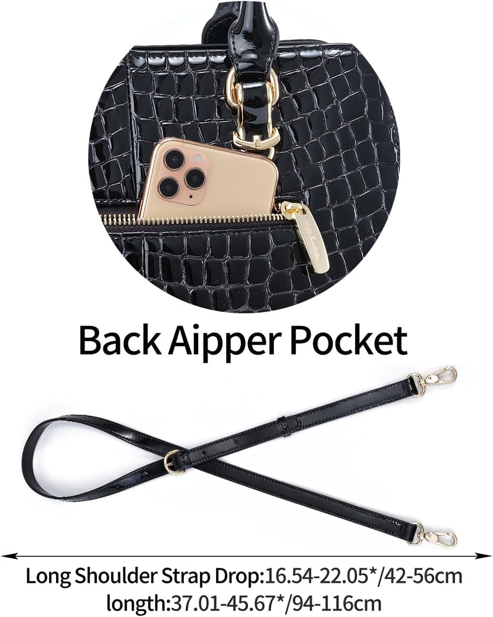 Genuine Leather Tote Bag for Women, Large Womens Crossbody Bag, Black Handbag Leather Purses for Women - Image 6