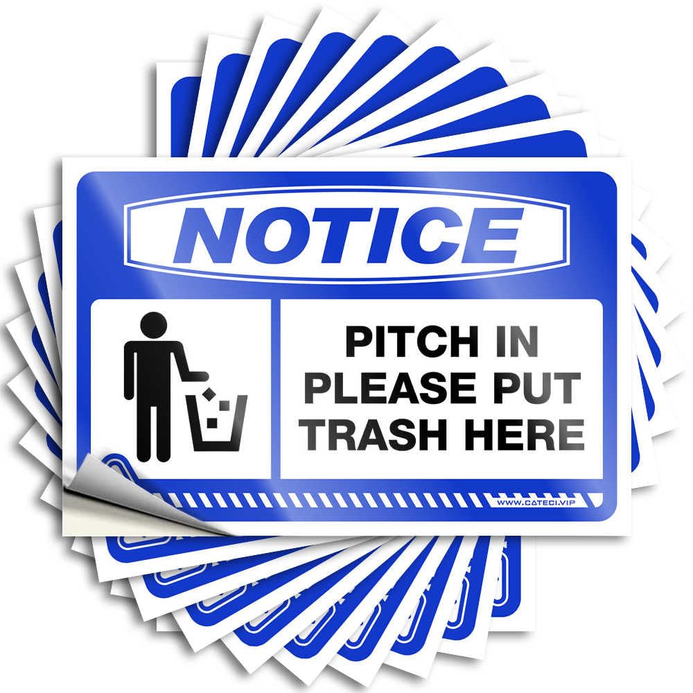 Decal Kitchen Stuff | Bookish Cover Notice Pitch in Please Put Trash Here for Absorbing(6X9CM)