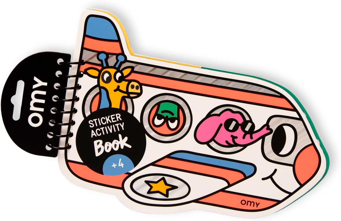 Omy Sticker Activity Book – Vroom Theme - Fun And Creative Activity | 80 Holographic & Colorful Stickers | Fun Personalization & Puzzles For Kids Ages 4+