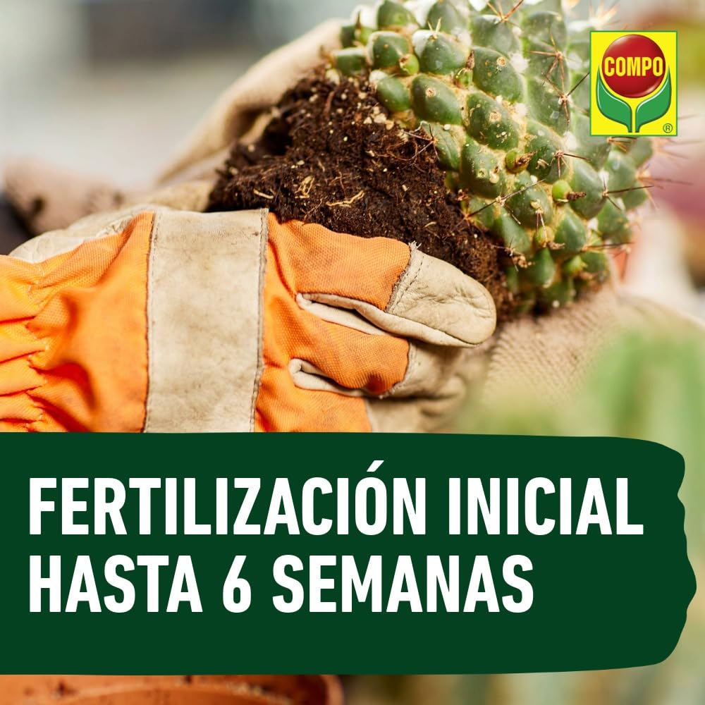 Compo Sana Substrato para Cactus y suculentas con 8 semanas de abono para Todas Las Especies de Cactus y suculentas, Substrato de Cultivo, 5 L, 37x23x5.5 cm, 1122106011 — view 4