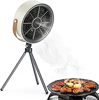 KeeKit Exaustor portátil, exaustor de mesa com 3 configurações de velocidade, exaustor lavável removível para churrasco interno, fondue, cozinha de trailer, acampamento