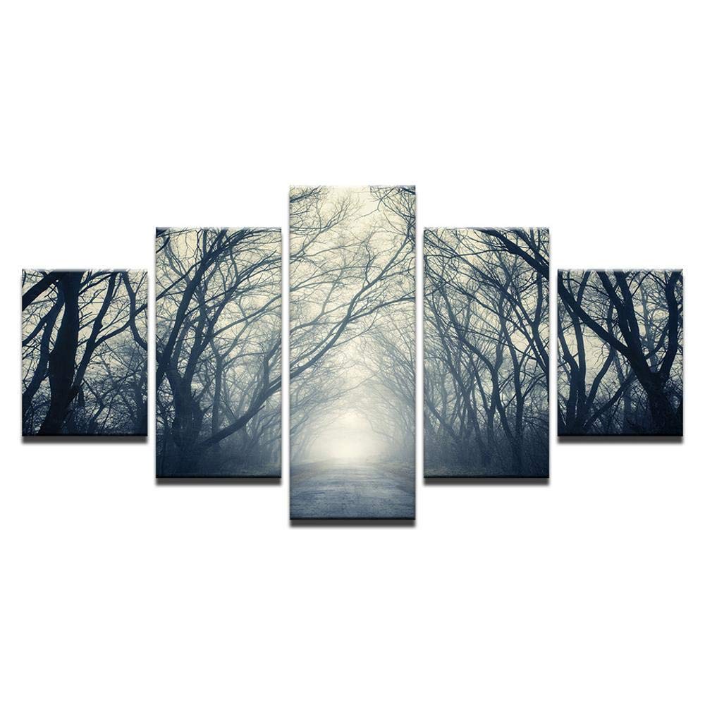 Art mural pour salon : tableau sur toile motif fumée de bois pour décoration de chambre