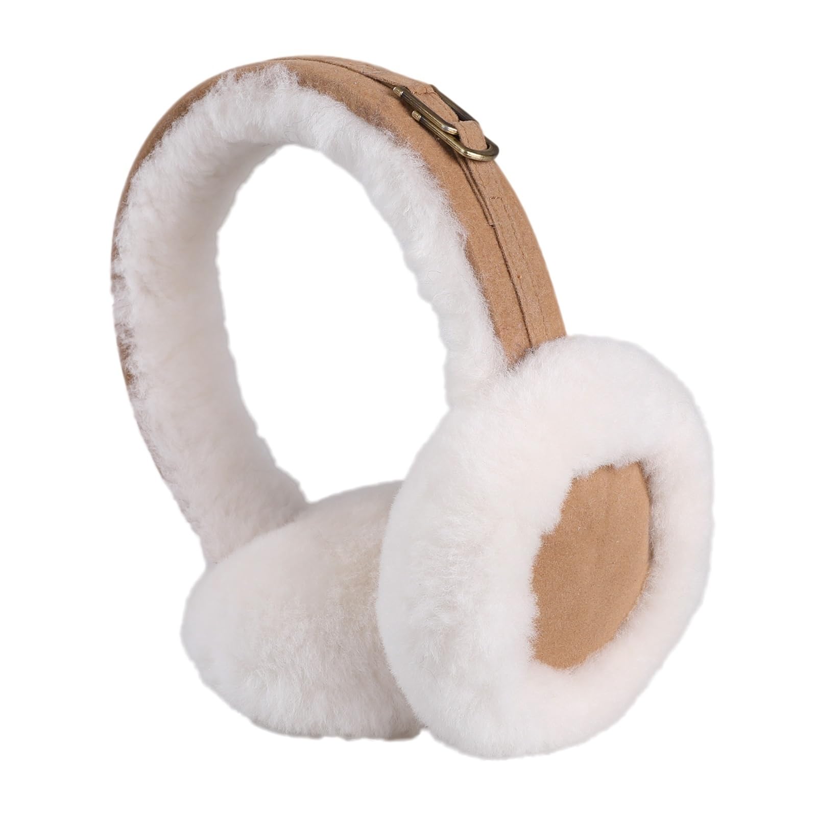 Orejeras unisex de lana de invierno para hombres y mujeres, lindas orejeras plegables esponjosas suaves y acogedoras para exteriores