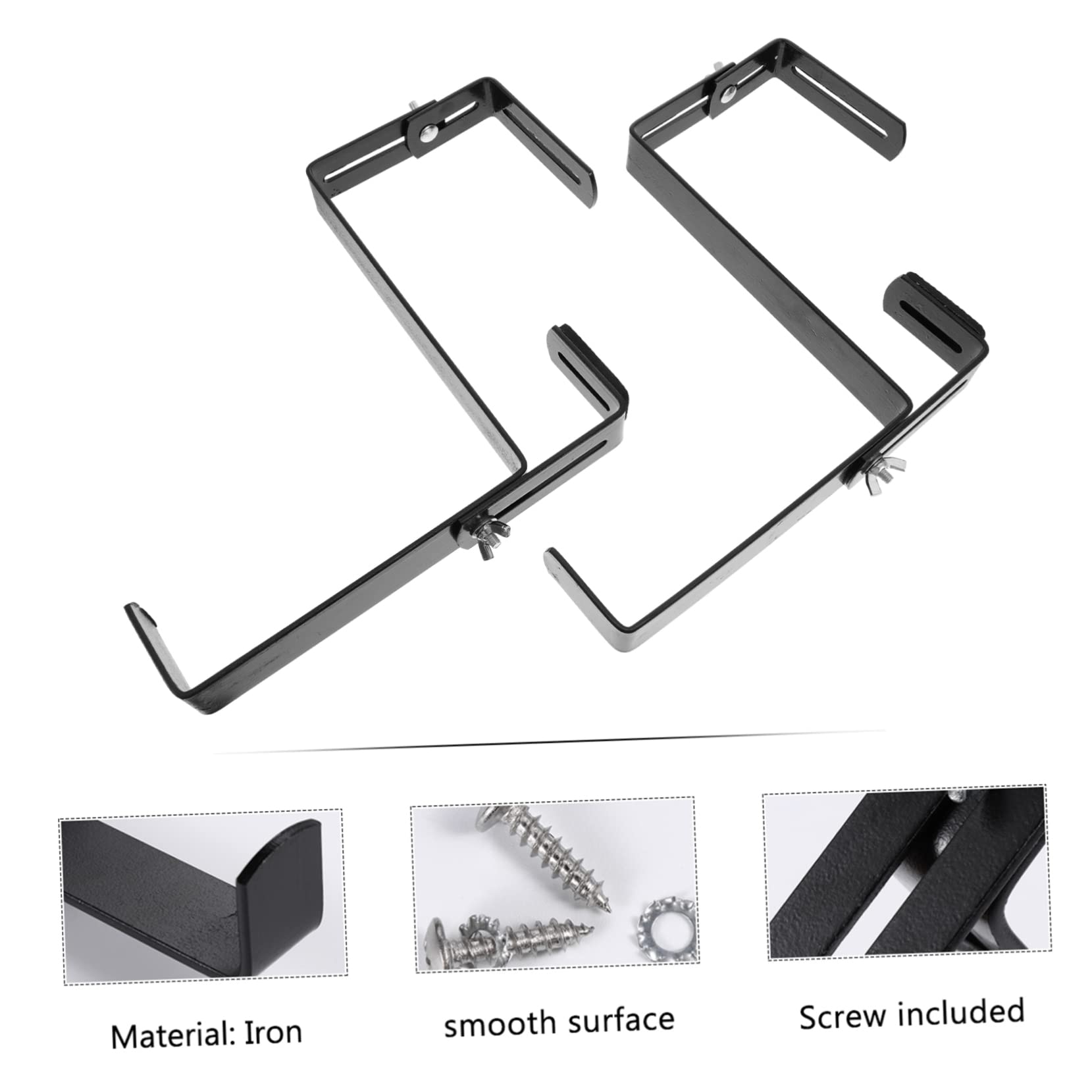 BESTonZON Blumentopfhalter Aus Eisen Balkon Hängeblumentopf Für 5-10,5cm Geländer Pflanzgefäß Aufhänger Für Garten Terrasse Wohnzimmer