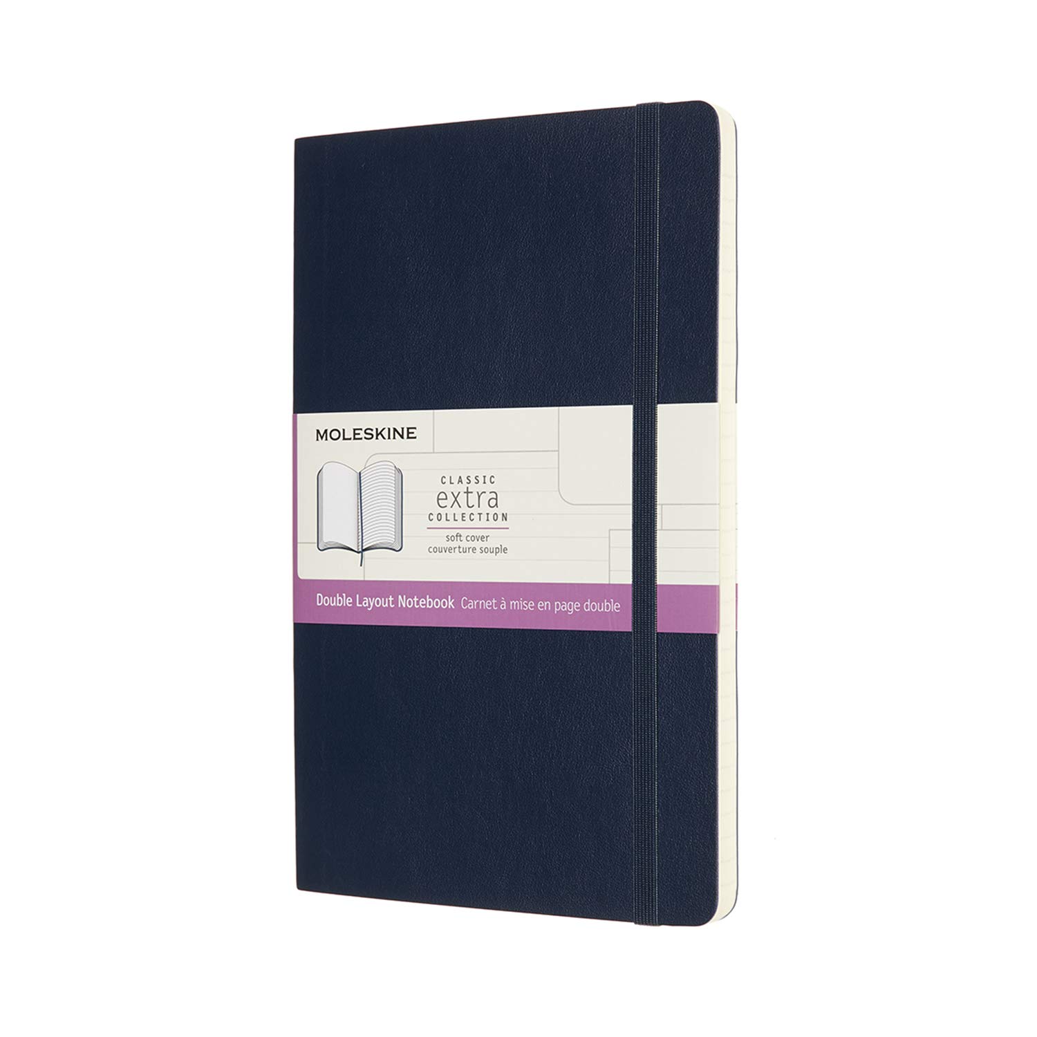 MoleskineNotebook, Ruled-Plain, Sapphire Blue, Large, Soft Cover (5 X 8.25)
