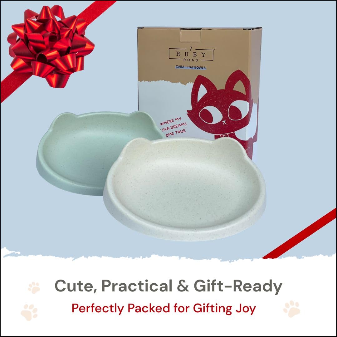 Ruby Road Anti Whisker Fatigue Cat Bowl Set Desertcart