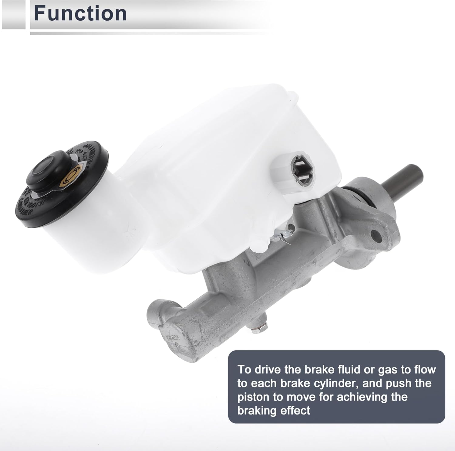 Engine Compartment Brake Master Cylinder for Toyota Yaris 2010-2013 Durable Hydraulic Master Cylinder No.472010D230/47201-0D230 with Reservoir 1 Pcs