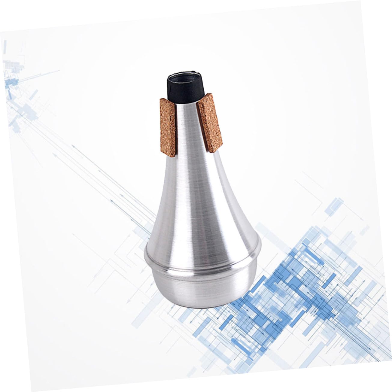 ibasenice 3pezzi Sordina Per Tromba Con Cupola Accessorio Musicale Per Inizianti Suono Standard Per Jazz Argento