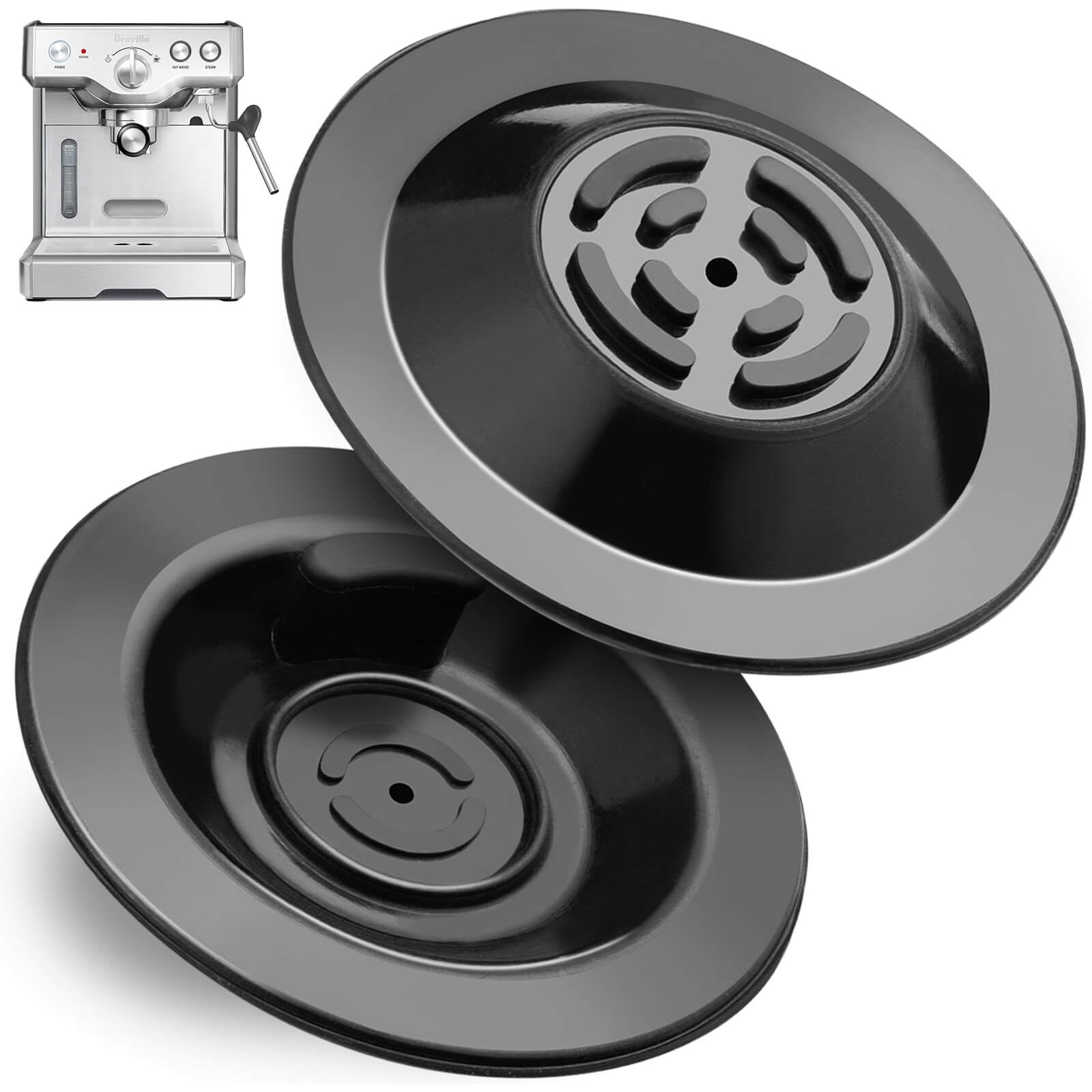 Vomika 2PCS Espresso Cleaning Disc, 54mm Breville Backflush Disc, Durable Silicone Disc Breville Accessories Suitable for BES810BSS, BES840XL,