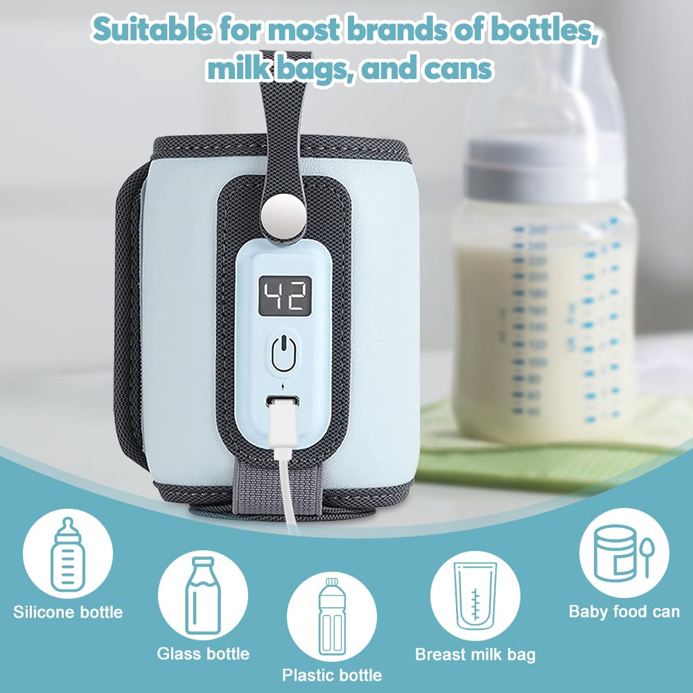 Chauffe Biberon Portable Mizikuu - Température Réglable Pour Lait Et Aliments Bébé