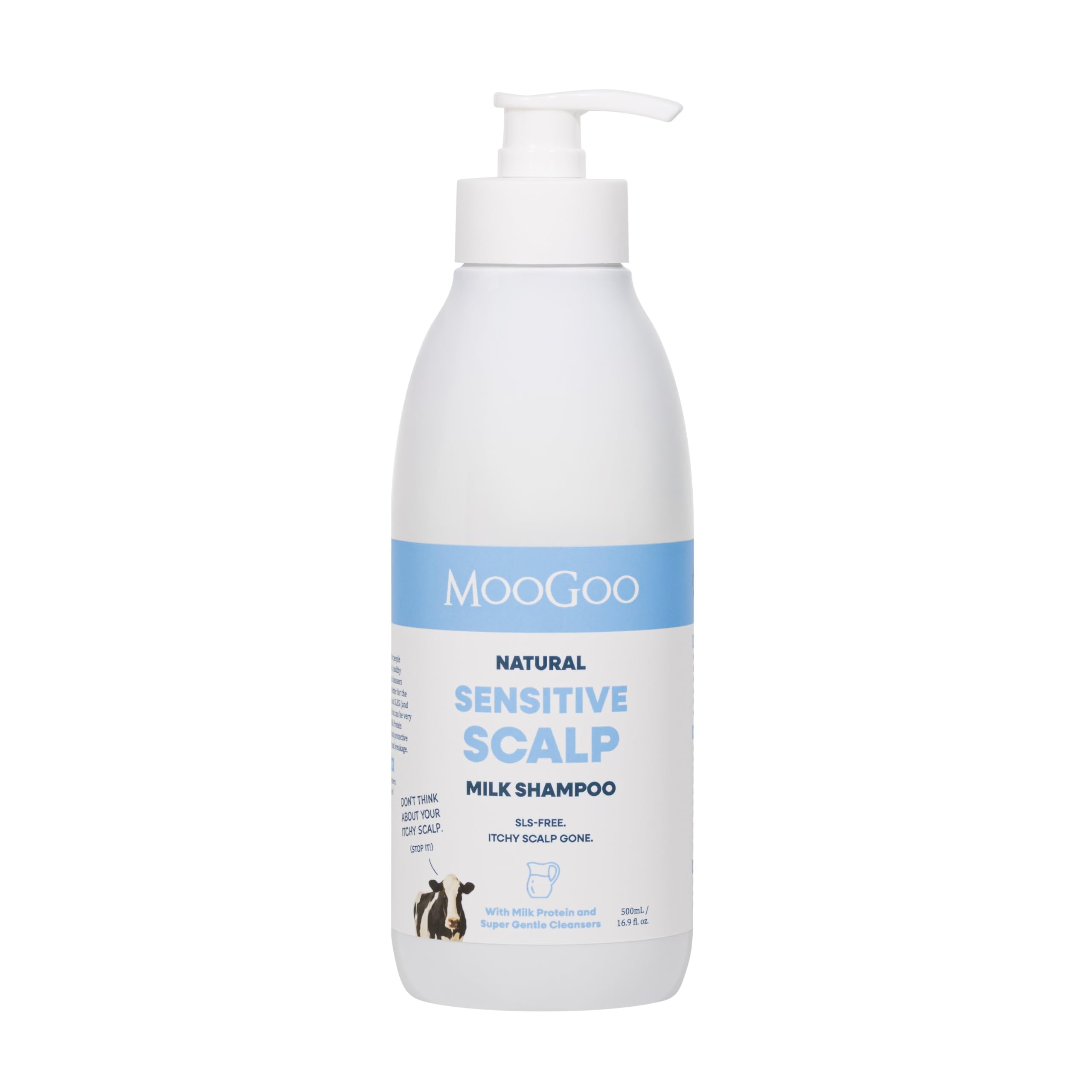 MooGoo Milk Shampoo - A gentle, non-irritating formula for sensitive skin, and itchy, dry scalps - For all ages and hair types - A silicone, sulfate and paraben free shampoo for men and women