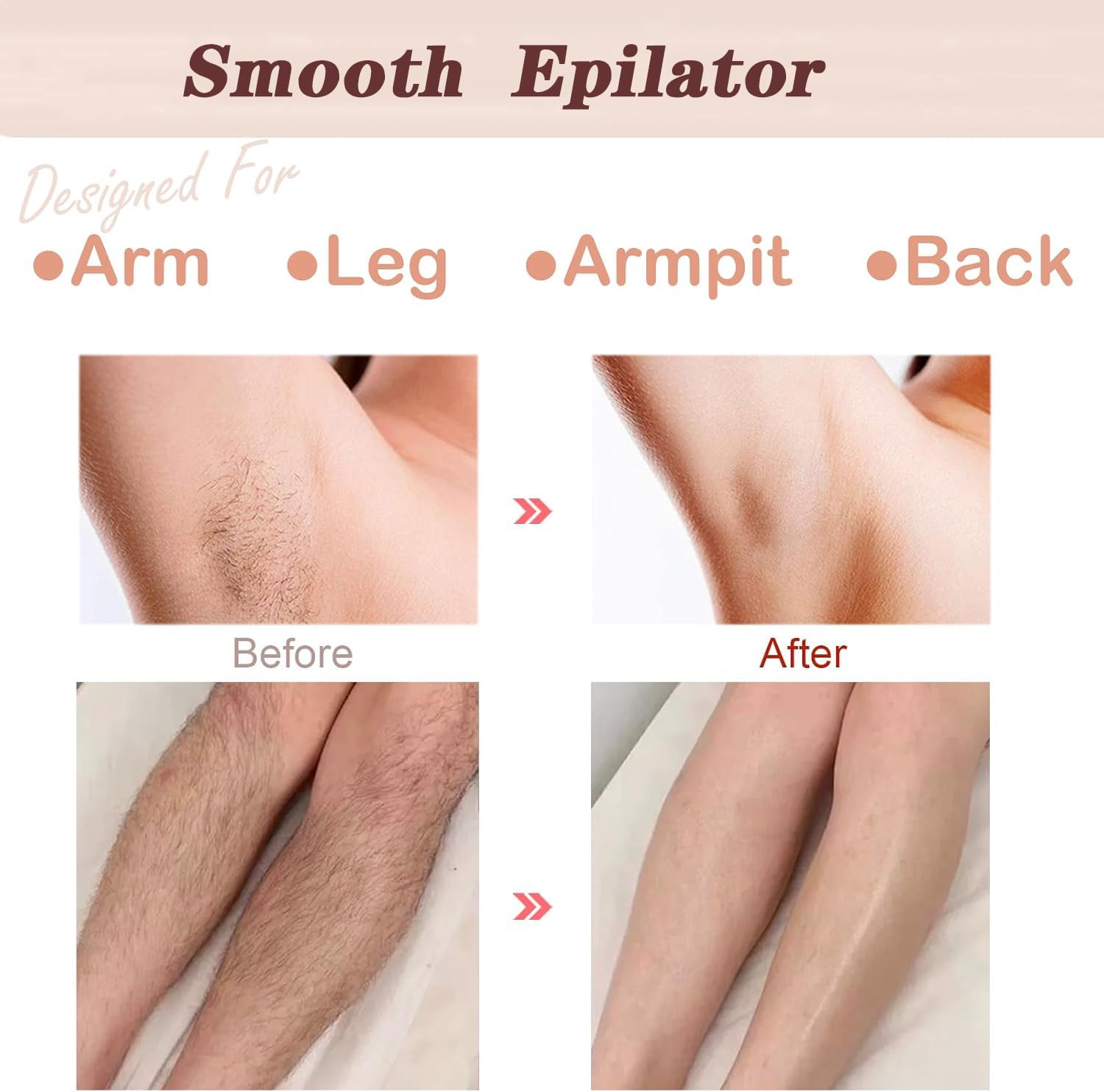 Épilateur Visage Femme, 2 en 1 Épilateur Electrique Femme Portable avec Lumière LED, Épilation Indolore et Très Efficace pour Visage, Bikini, Jambes, Bras