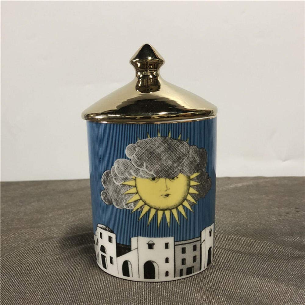 COCOCOPot candle holder retro ceramic storage container-5