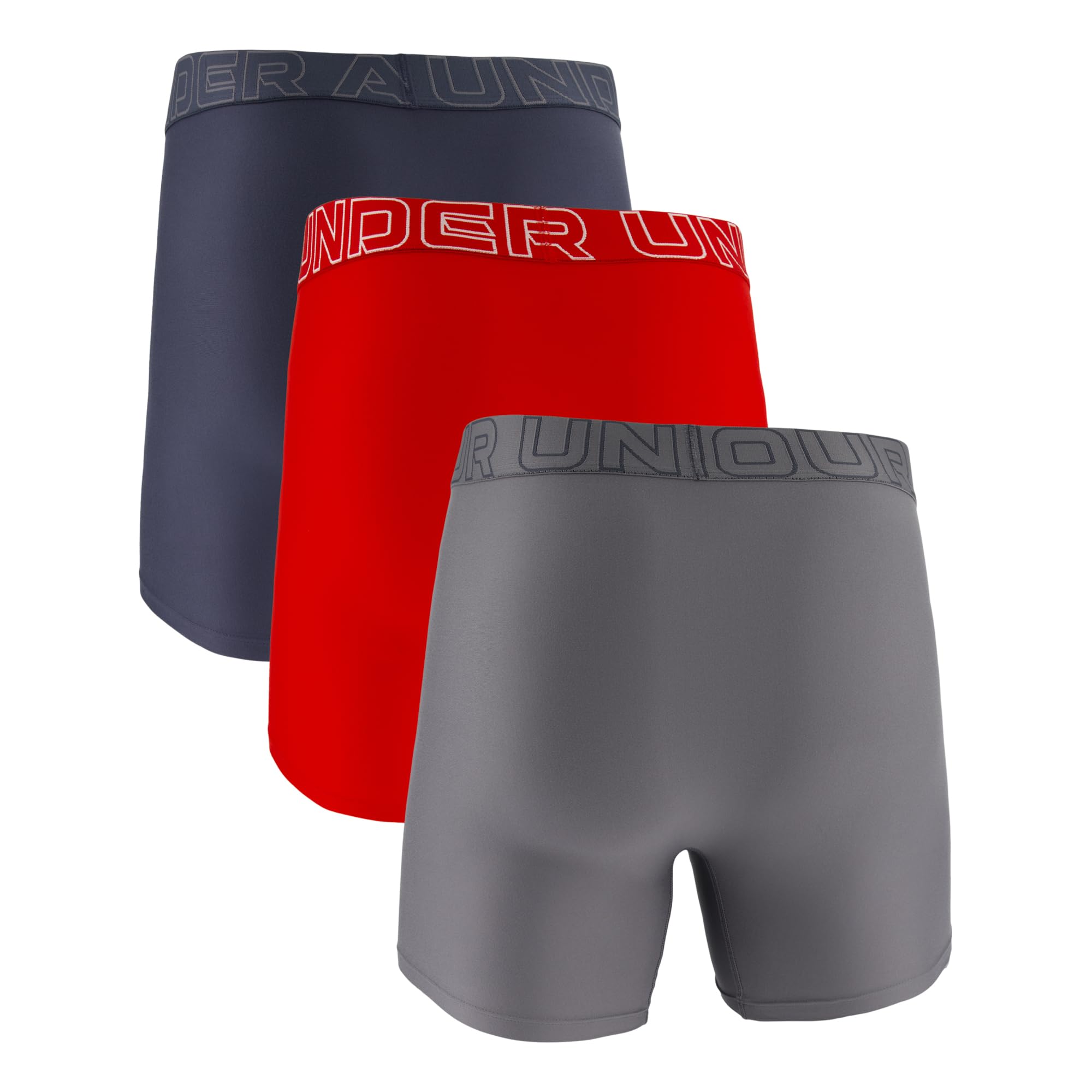 Under Armour Pack de 3 Bóxers Tech Performance para Hombre, Largo de Pierna de 15 cm – Transpirable, Absorbe la Humedad, Tacto Suave, Comodidad Todo el Día