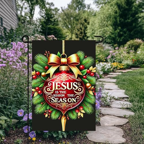 Image of BlissYard Christmas Christian Faith Garden Flag 12x18 Inch Polyester
