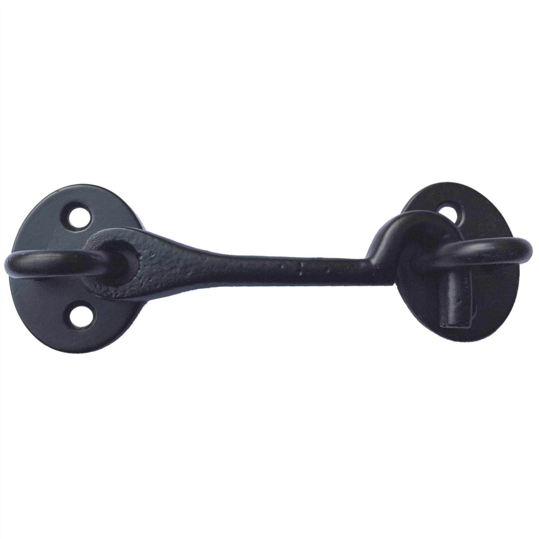 Linx® Cabin Hook Malleable 100mm (4 Inch), Black, Pack of 1