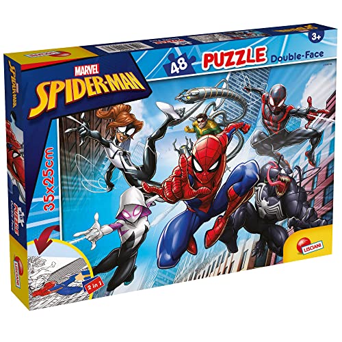 Liscianigiochi - Marvel Puzzle DF M-Plus 48 Spiderman, Multicolor (99627)