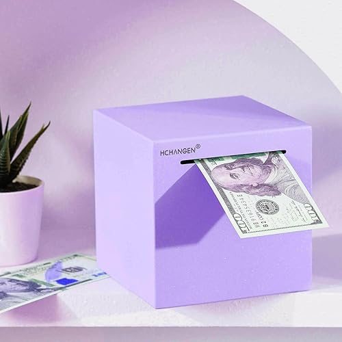 Miniatura 9 de Alcancía irrompible para adultos, hecha de acero inoxidable, caja de ahorro indestructible para dinero en efectivo (negro, 4.72 pulgadas)