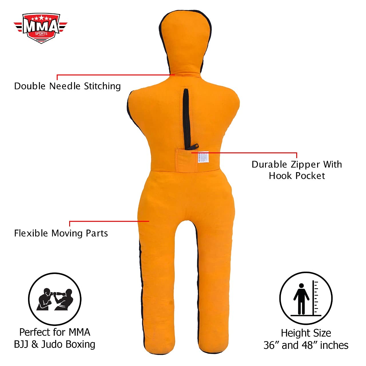 Manichino per bambini BJJ Wrestling MMA Brasiliano Jiu Jitsu Bambini Judo Lancio Boxe Manichini 36-40 piedi INCHES-UNFILLED