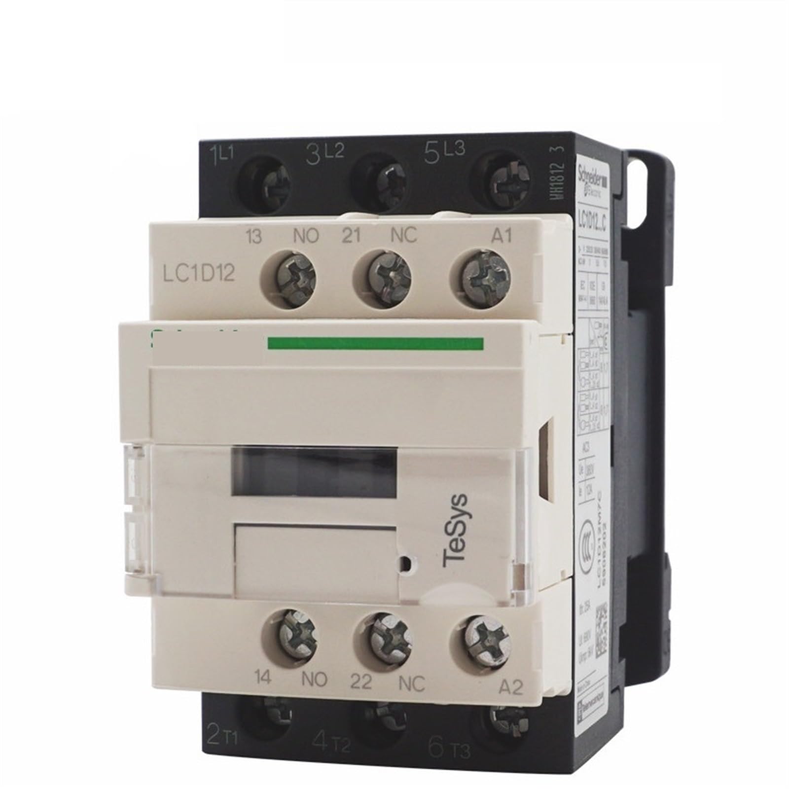 HUUOQIWY 3-ploe Contactors-Motor Control Category AC-3 LC1D12*7C AC24V-380V 12A 50/60HZ 1Pcs(Lc1d12m7c 220v 230v)