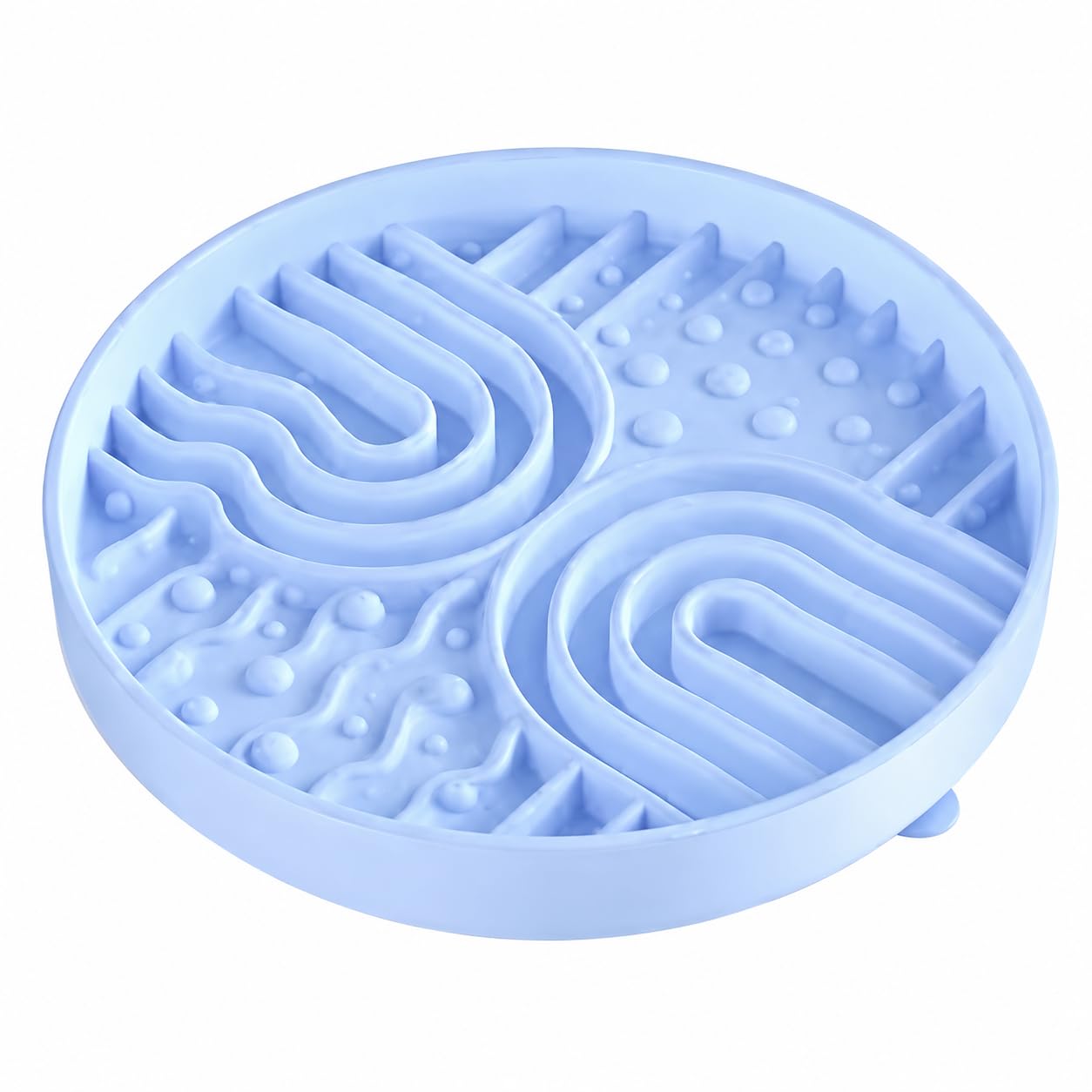 Slow Feeder Dog Bowl, Blue Silicone Maze Slows Eating 10X, Reduces Anxiety