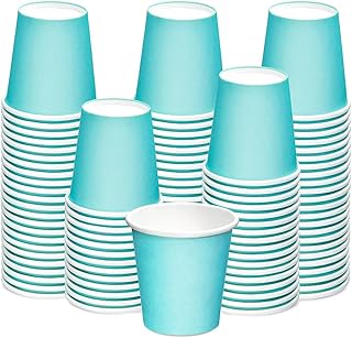 50 Pack 3 oz Paper Cups, Disposable Cups for Bathroom, Mouthwash, Espresso, Snack and Everyday Use,Suitable for Home, Party, Picnic (Blue)