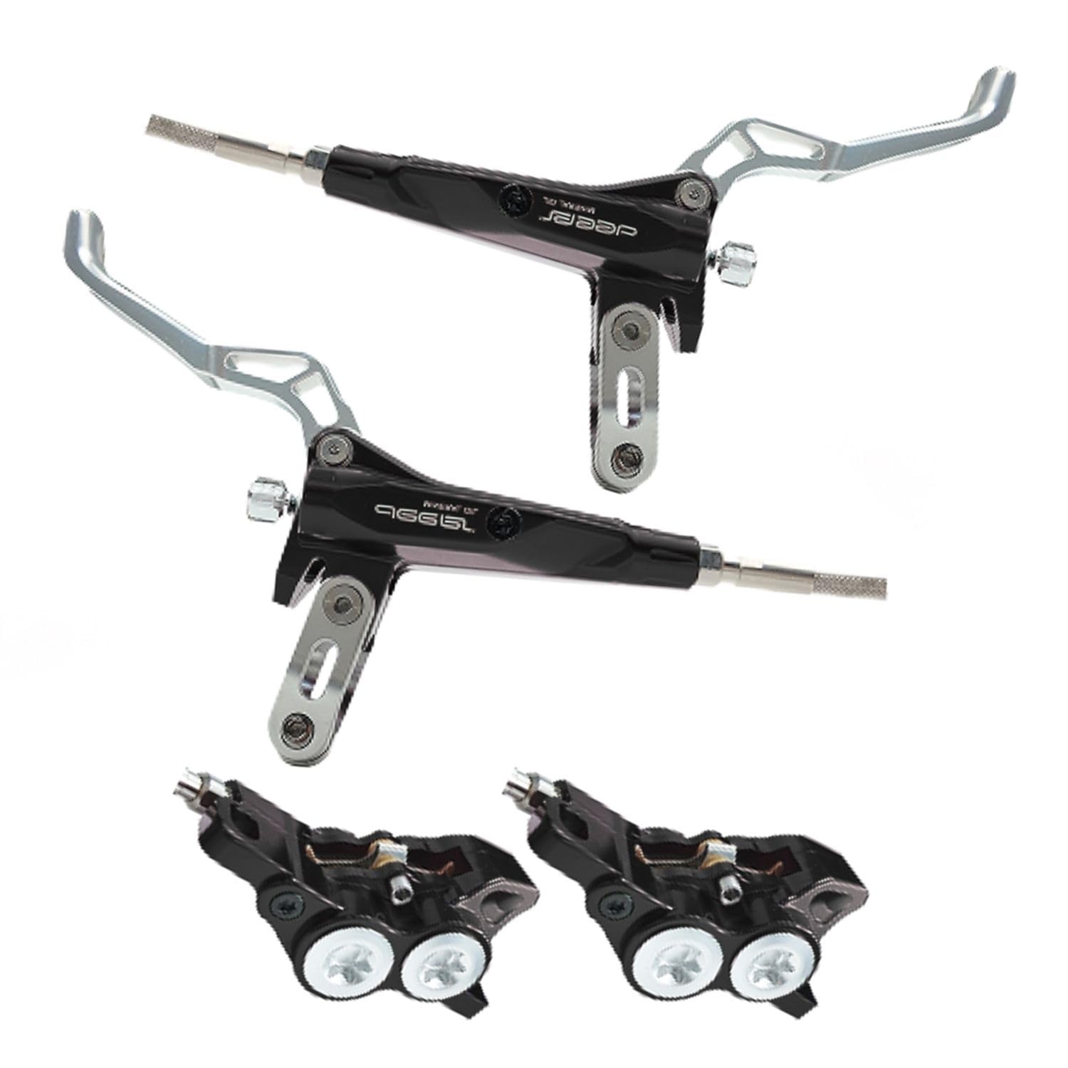 Photo 1 of DEEPS G500-4M Upgraded Brakes for Sur-Ron Light Bee X/S, Talaria Sting MX3/MX4 - Front & Rear (Black)
