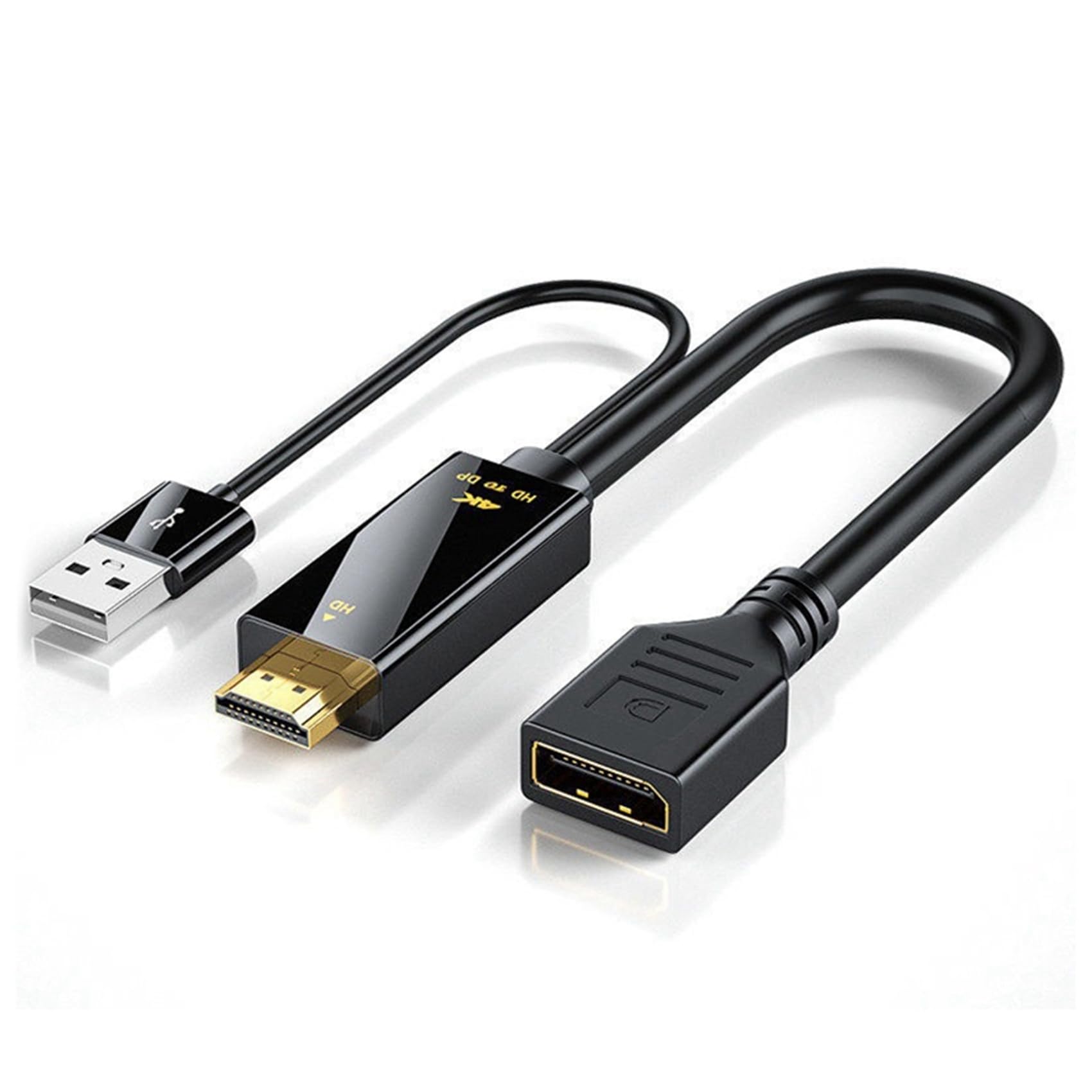 10X Kompatybilny z Kabel Konwertera z Męskiego na Displayport Żeński 4K@60Hz Kabel z Adapterem Zgodny z na Konwerter DP