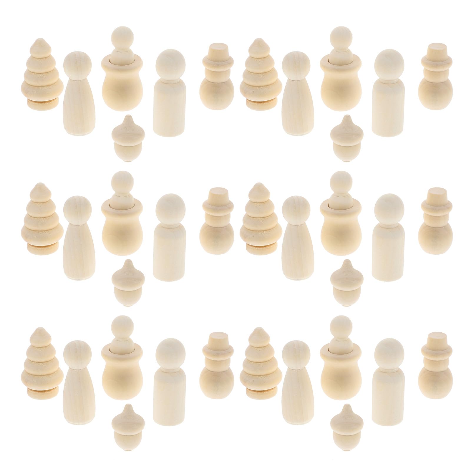 Muñecos de Madera para Pintar Diy, Adornos de Escritorio Creativos y Decorativos en Beige, Ideales para Decorar Jardín de Infancia y Sala de Estar